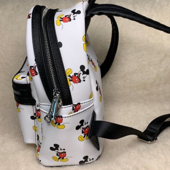 Disney Loungefly Mickey Mouse White Mini Backpack